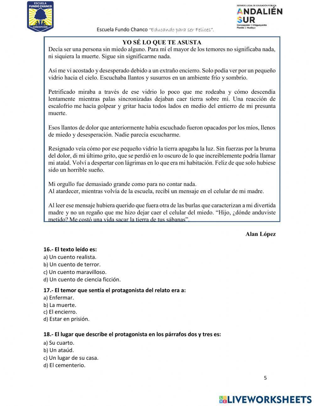 Comprensión Lectora