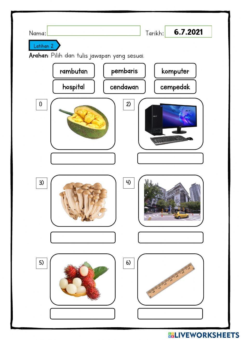 Perkataan KVK+KV+KVK Set 1