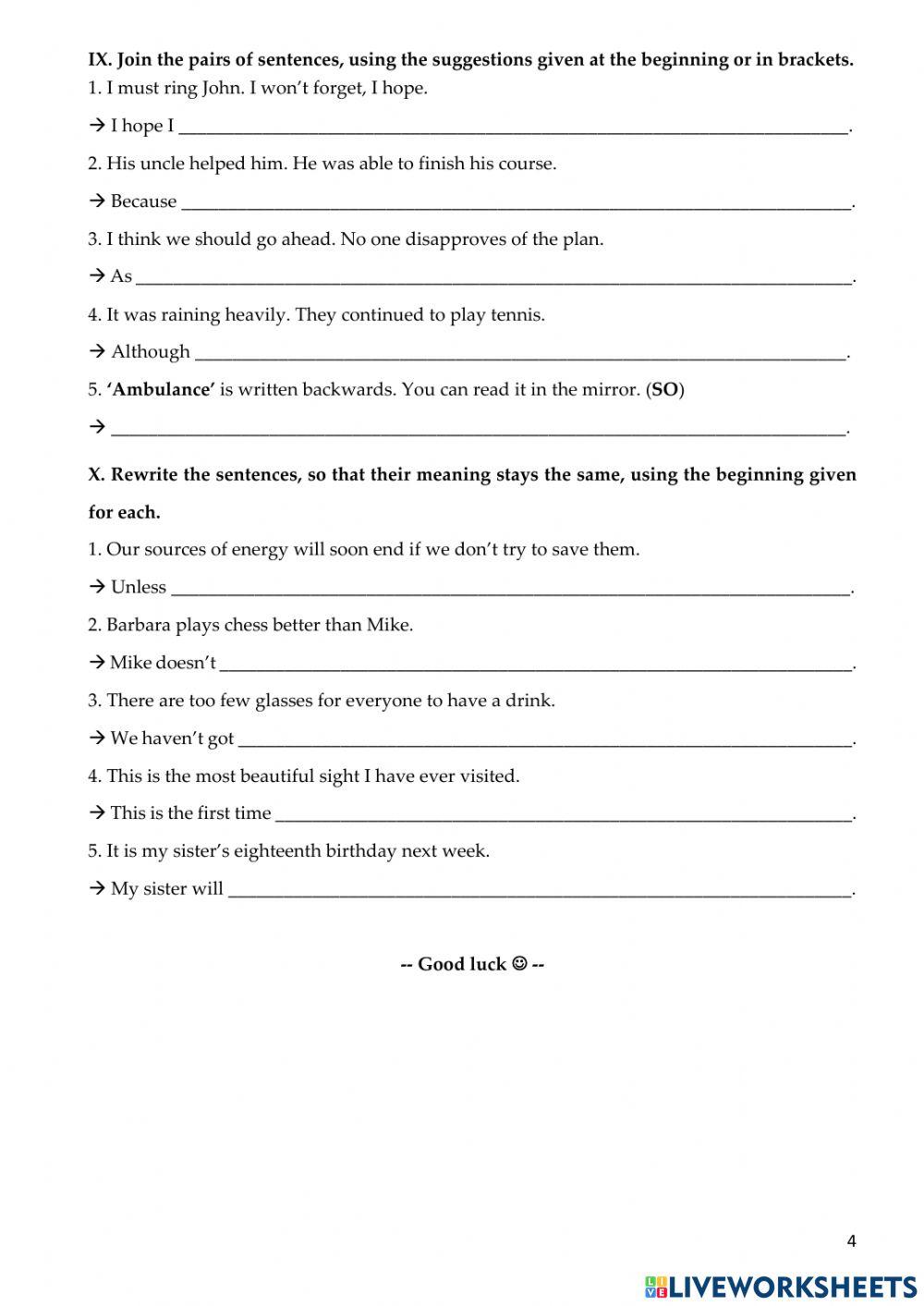 Grade 6 - Mock test 2 - Semester 2