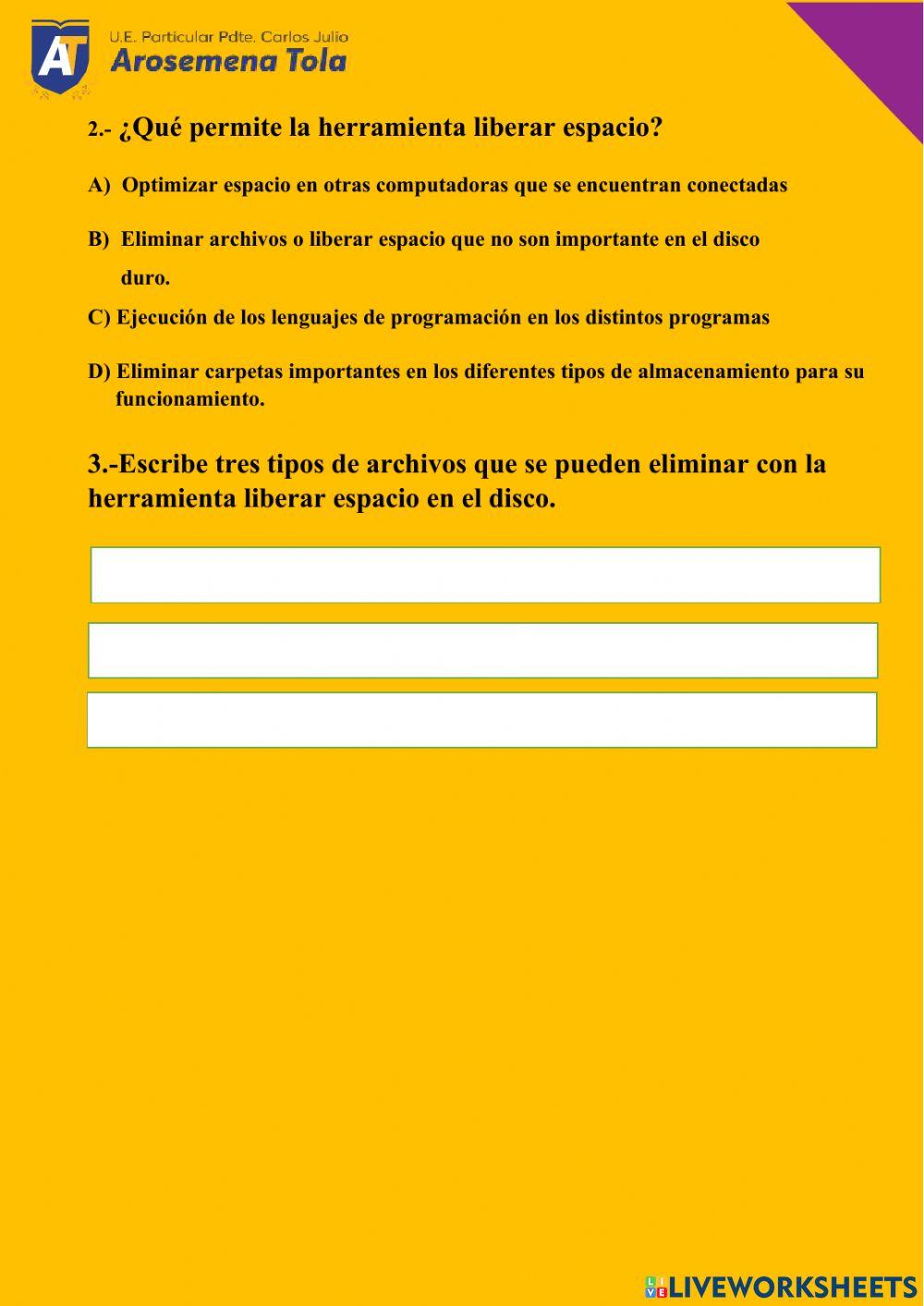 Liberar espacio en el disco duro
