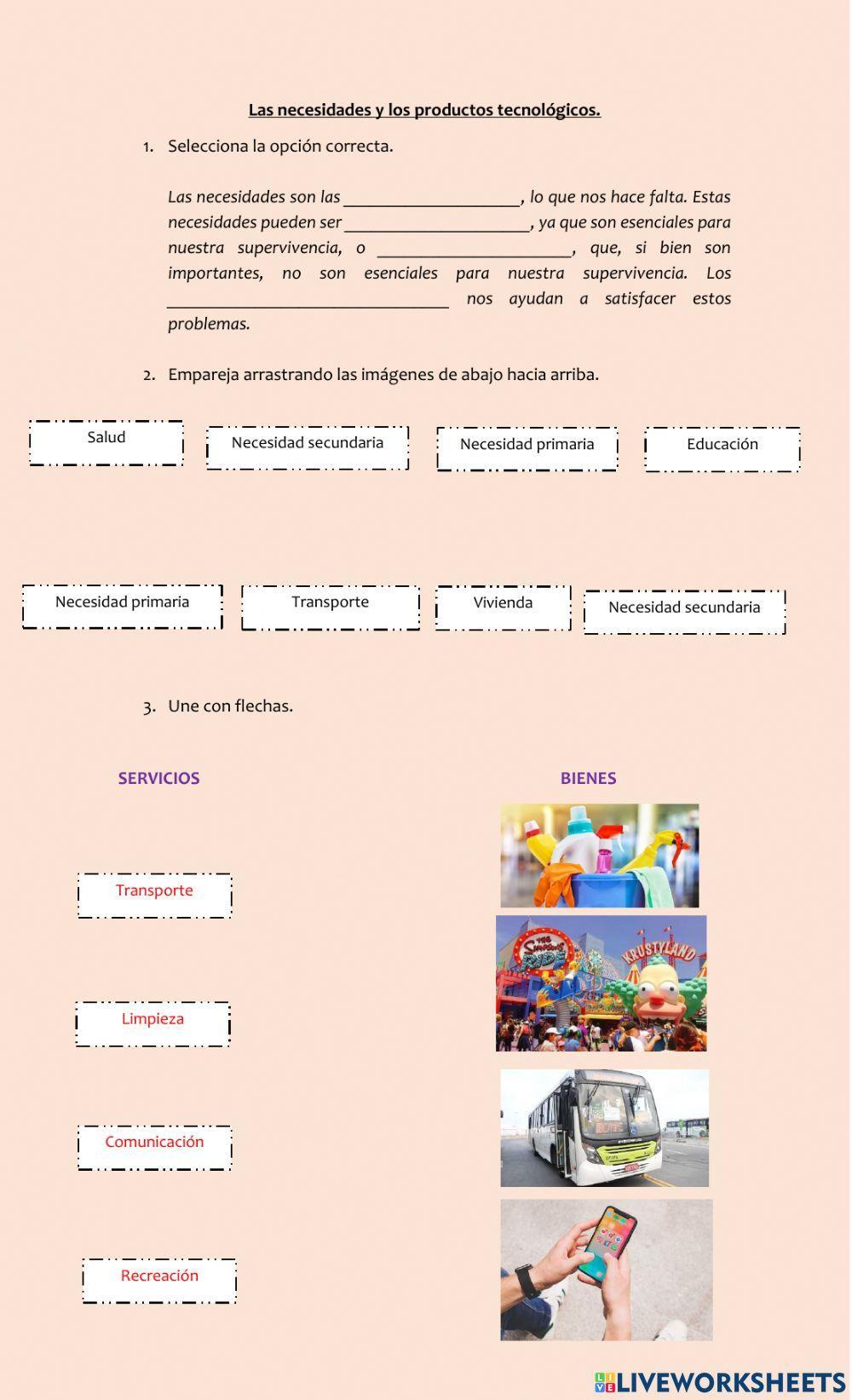 Las necesidades y los Productos tecnológicos