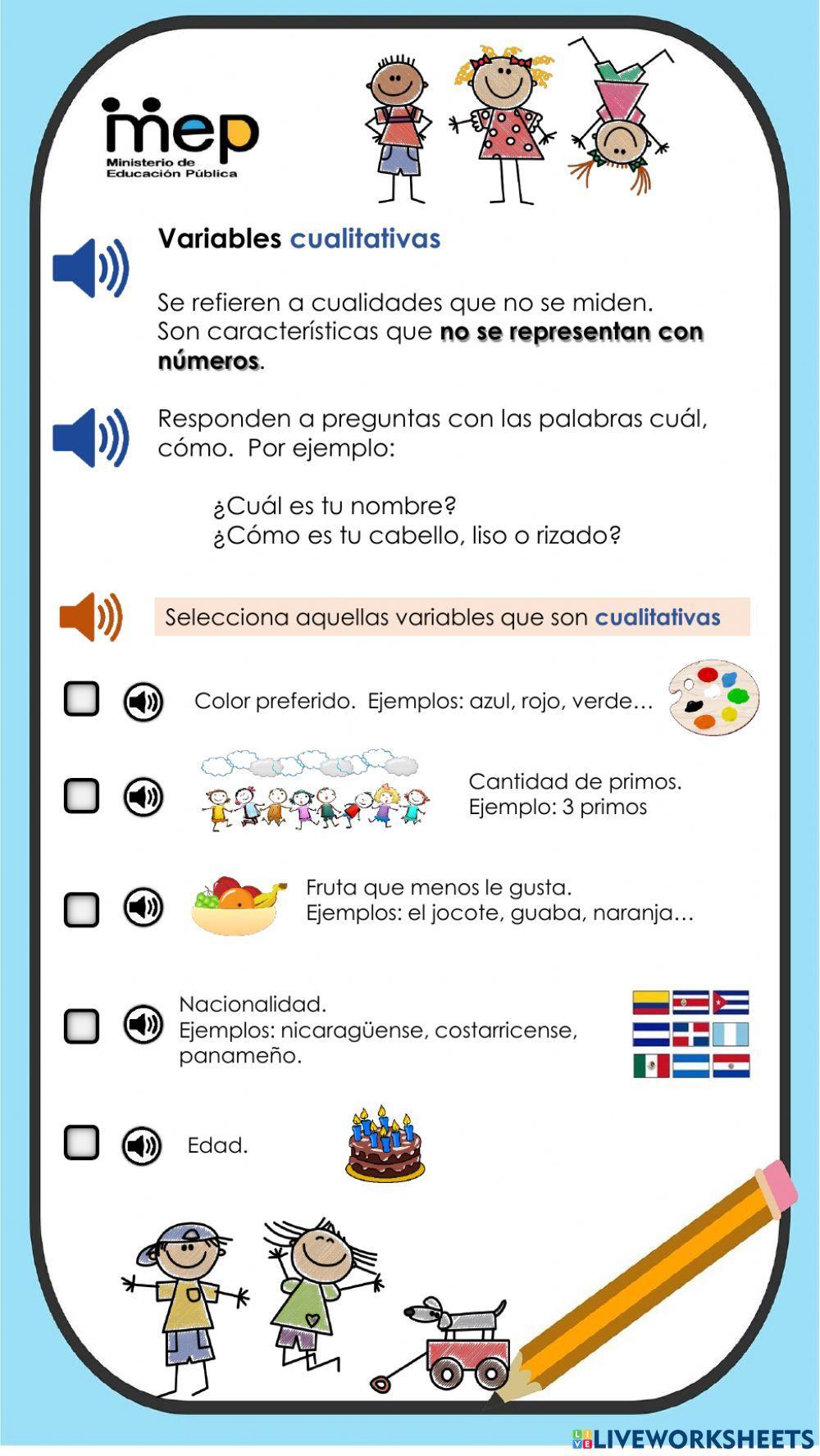 Variables cualitativas