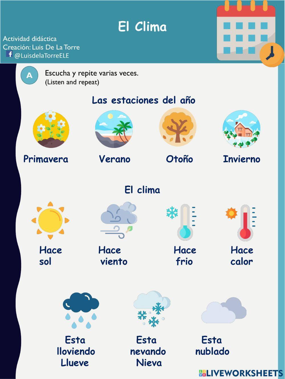 Las estaciones del año y el clima