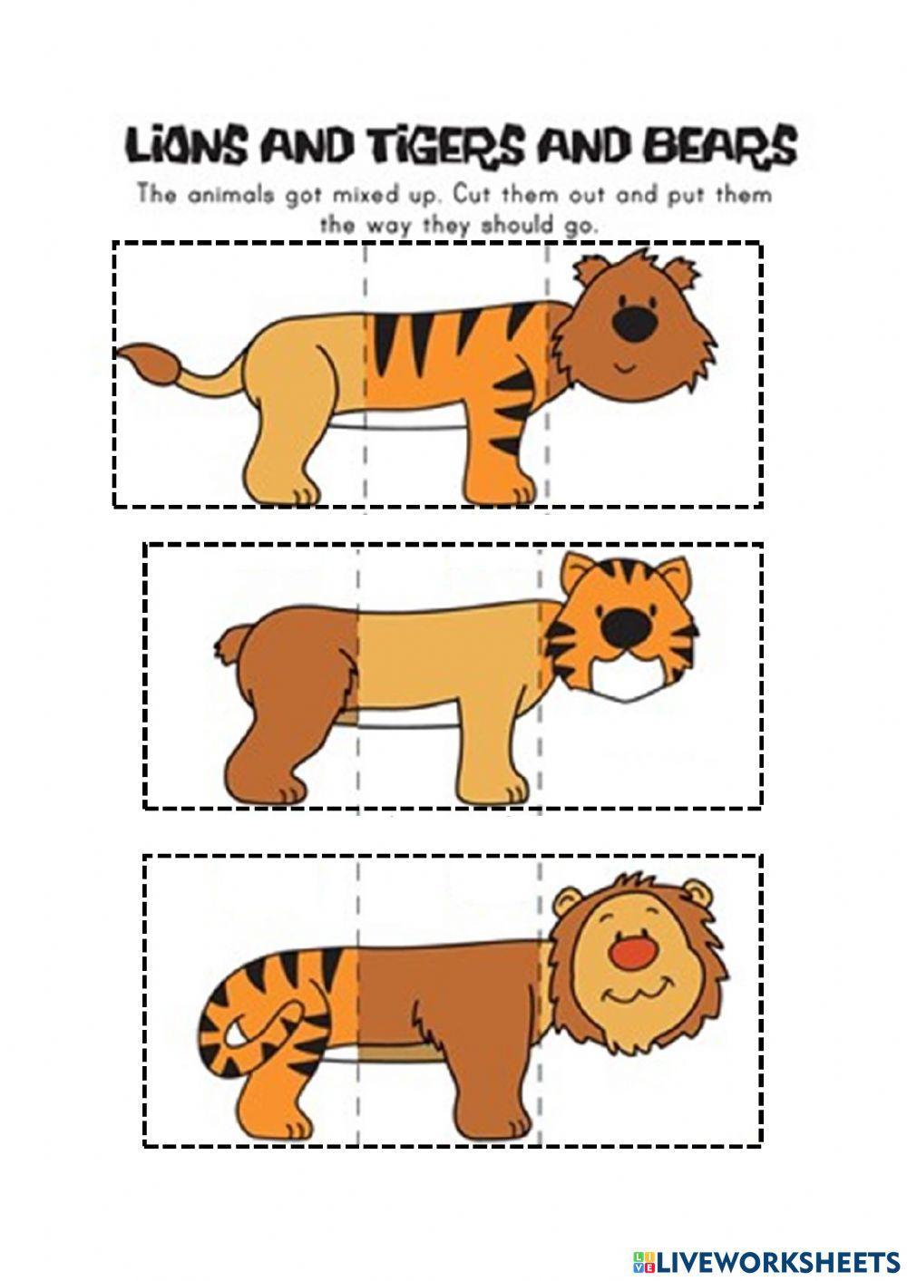 Tiger, Lion and Bear Puzzle