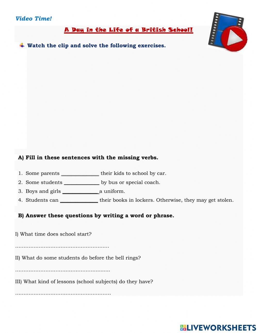 A Day in the Life of a British School!