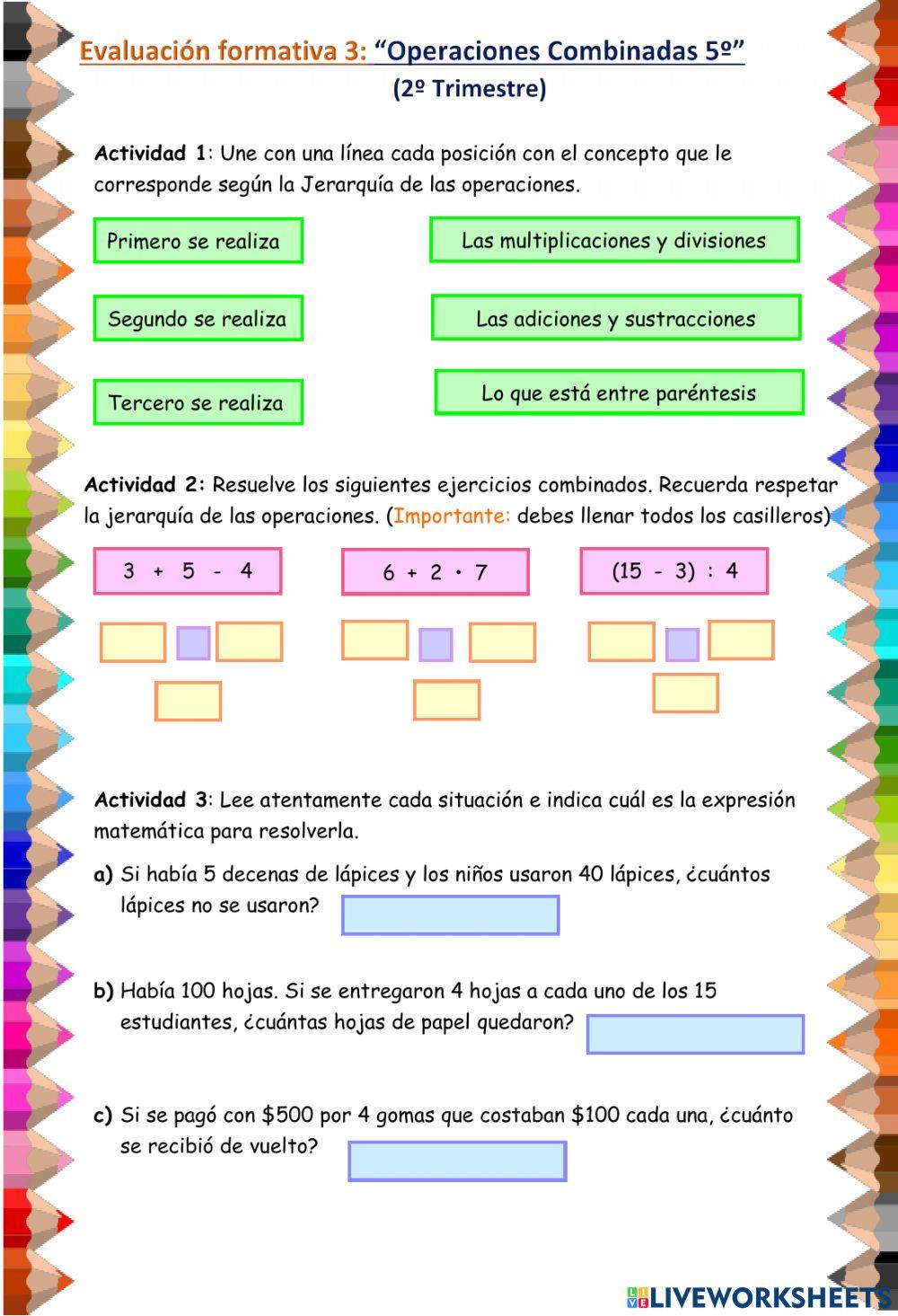 Operaciones Combinadas