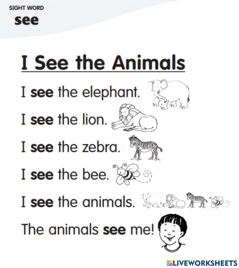 Sight word SEE