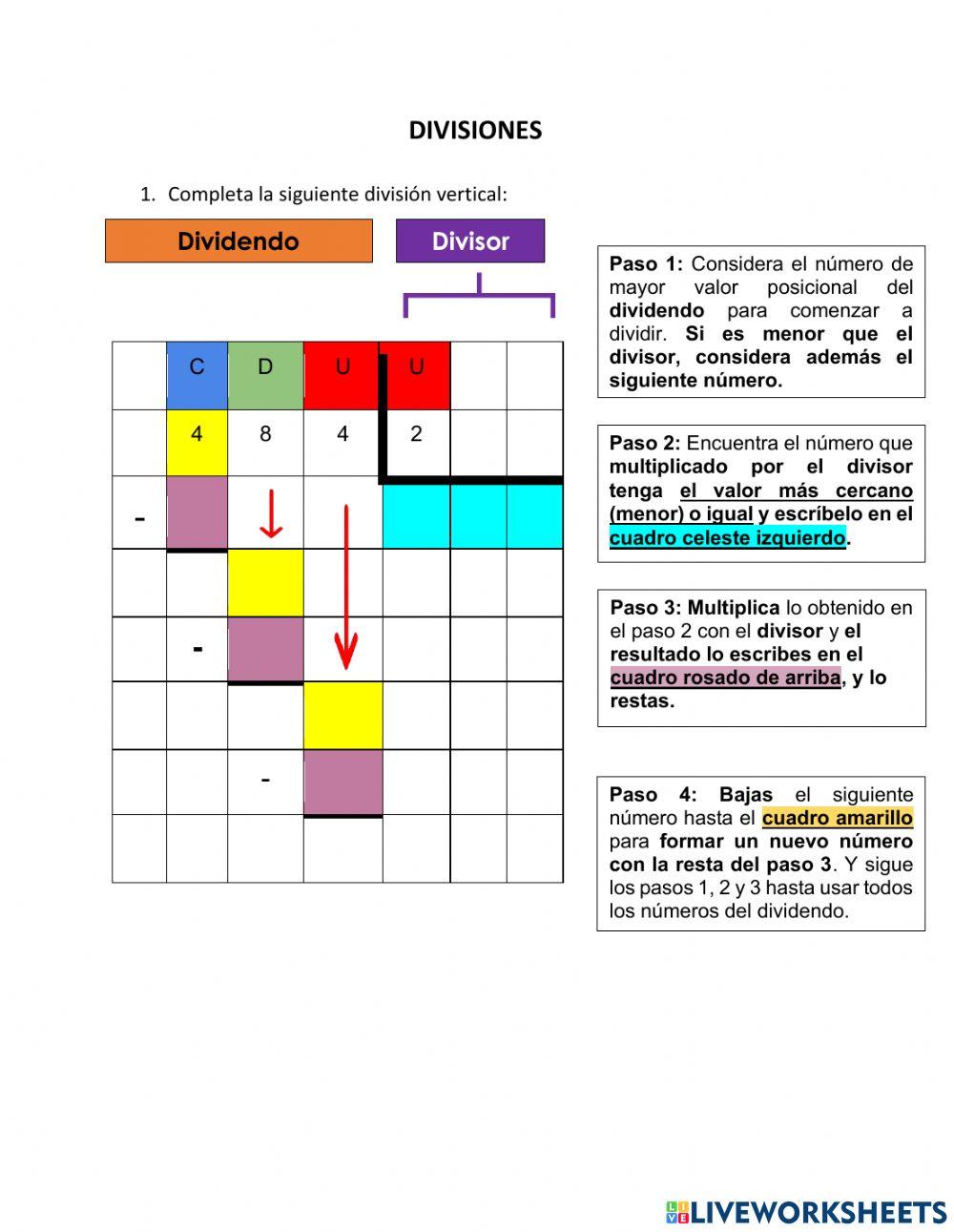 Repaso de divisiones verticales