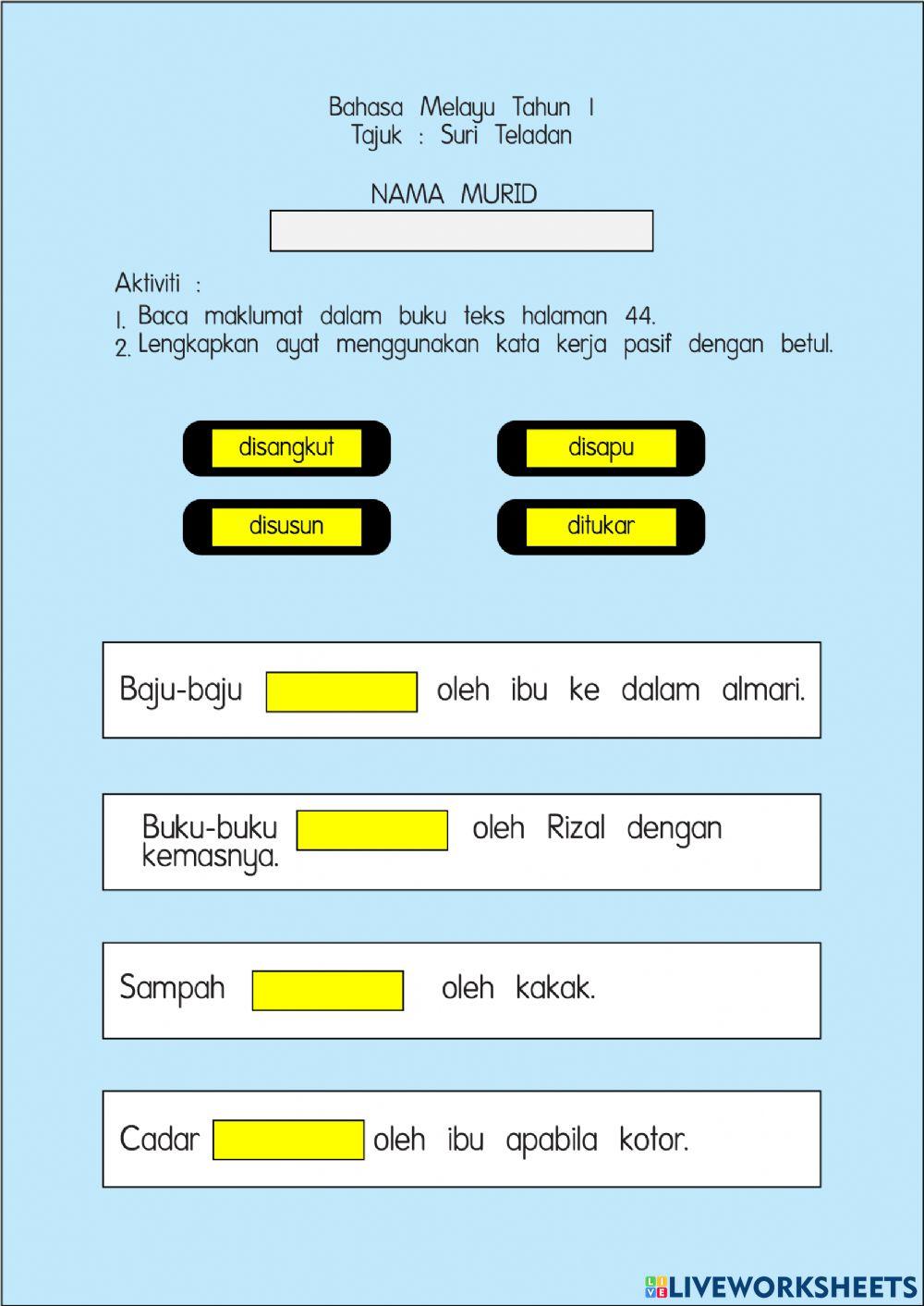 Kata Kerja Pasif