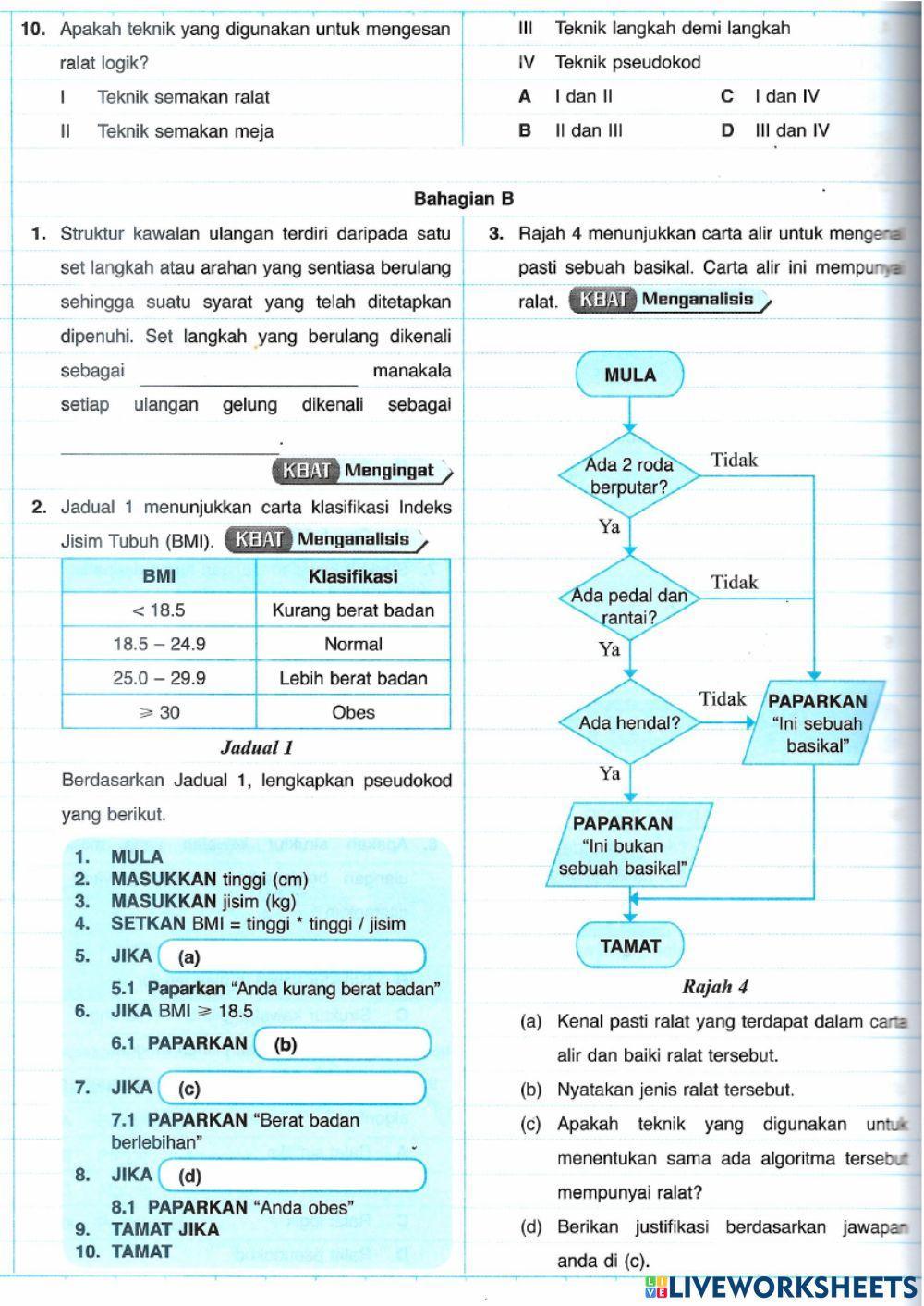 Latihan bab 2 algoritma - Ask tingkatan 2