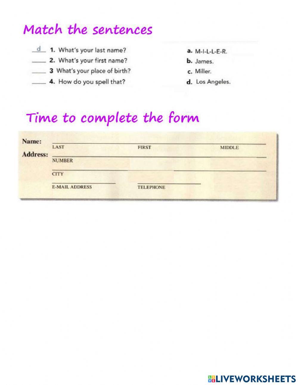 Personal information