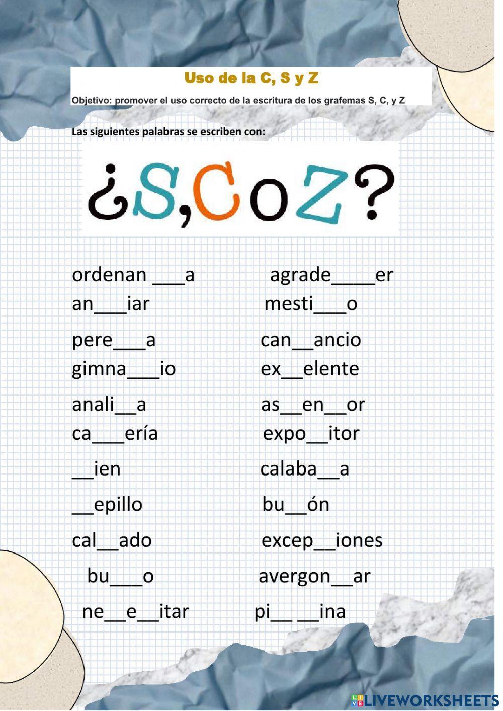 1148168 uso correcto de los grafemas s c y z johanna