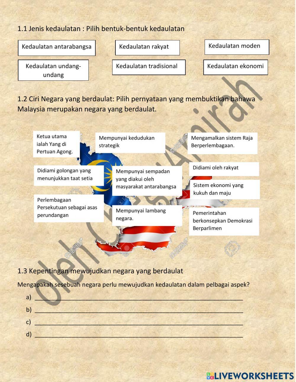 Kssm sej tingkatan 5 Bab1.1-1.3
