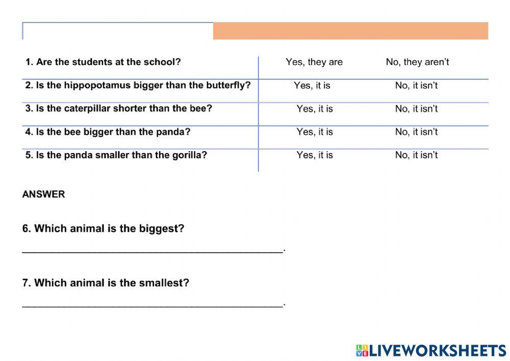 Making comparisons worksheet for 5th | Live Worksheets
