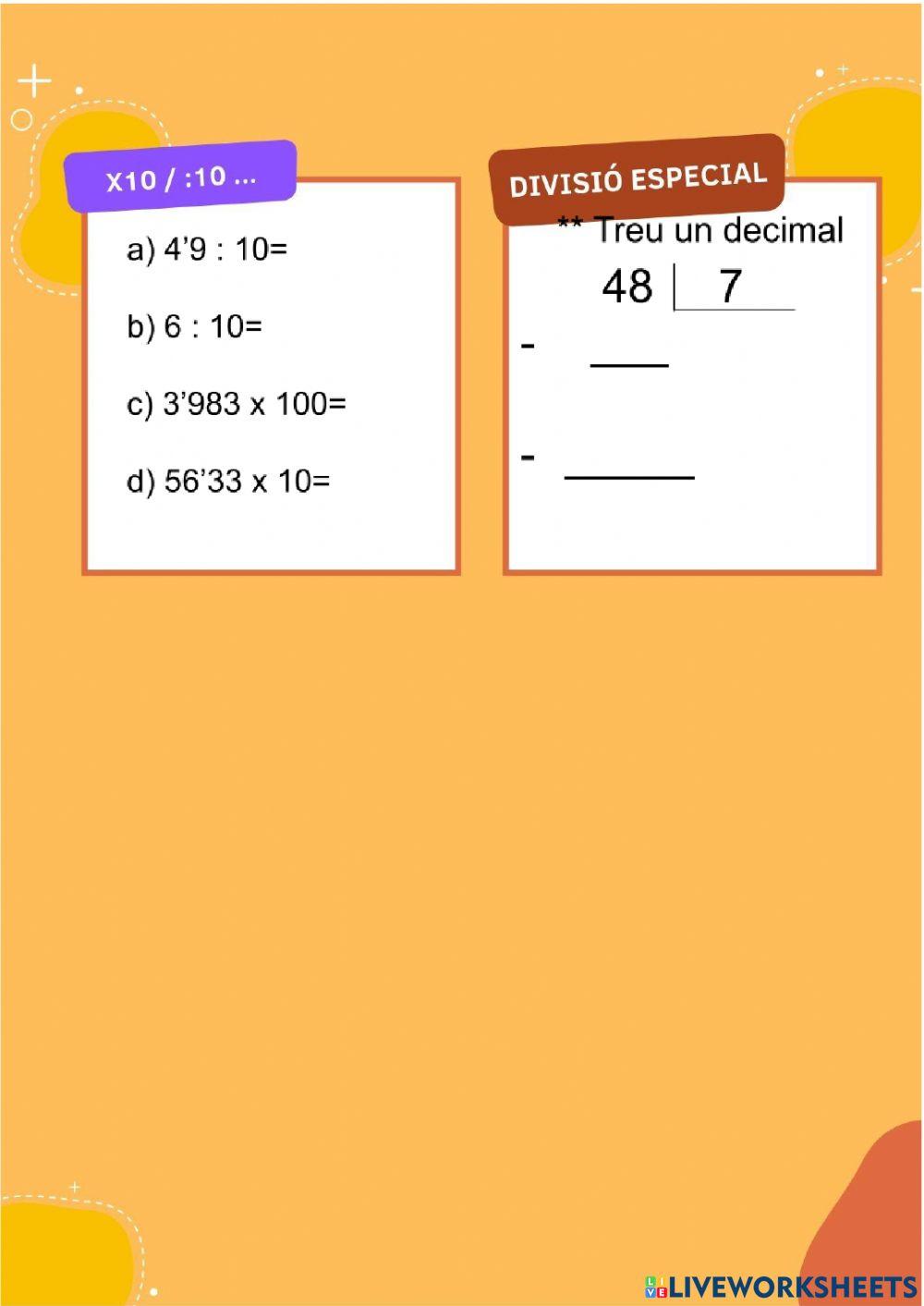 CÀLCUL 6è - FITXA 6