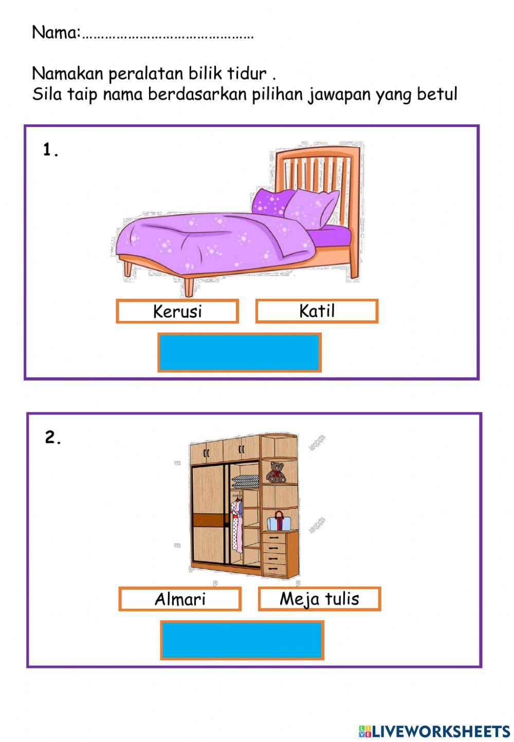 Peralatan bilik tidur