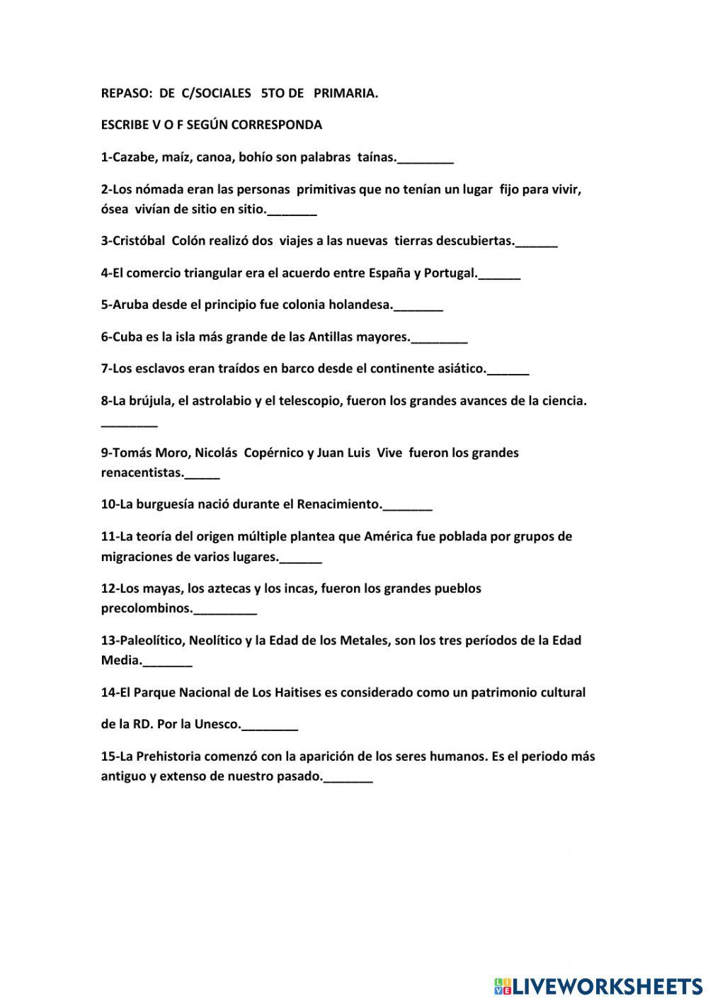 Repaso:  de  c-sociales