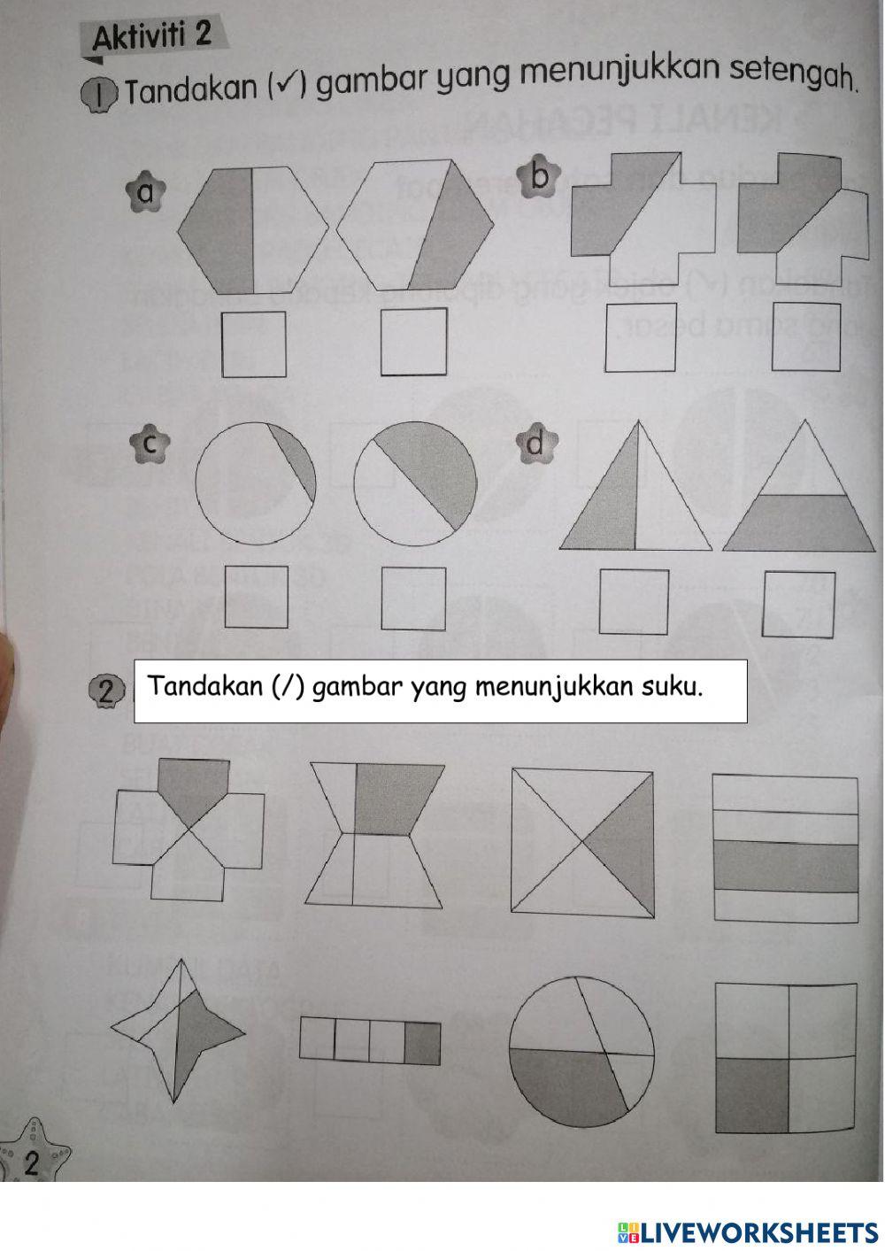 Kenali Pecahan Matematik Tahun 1