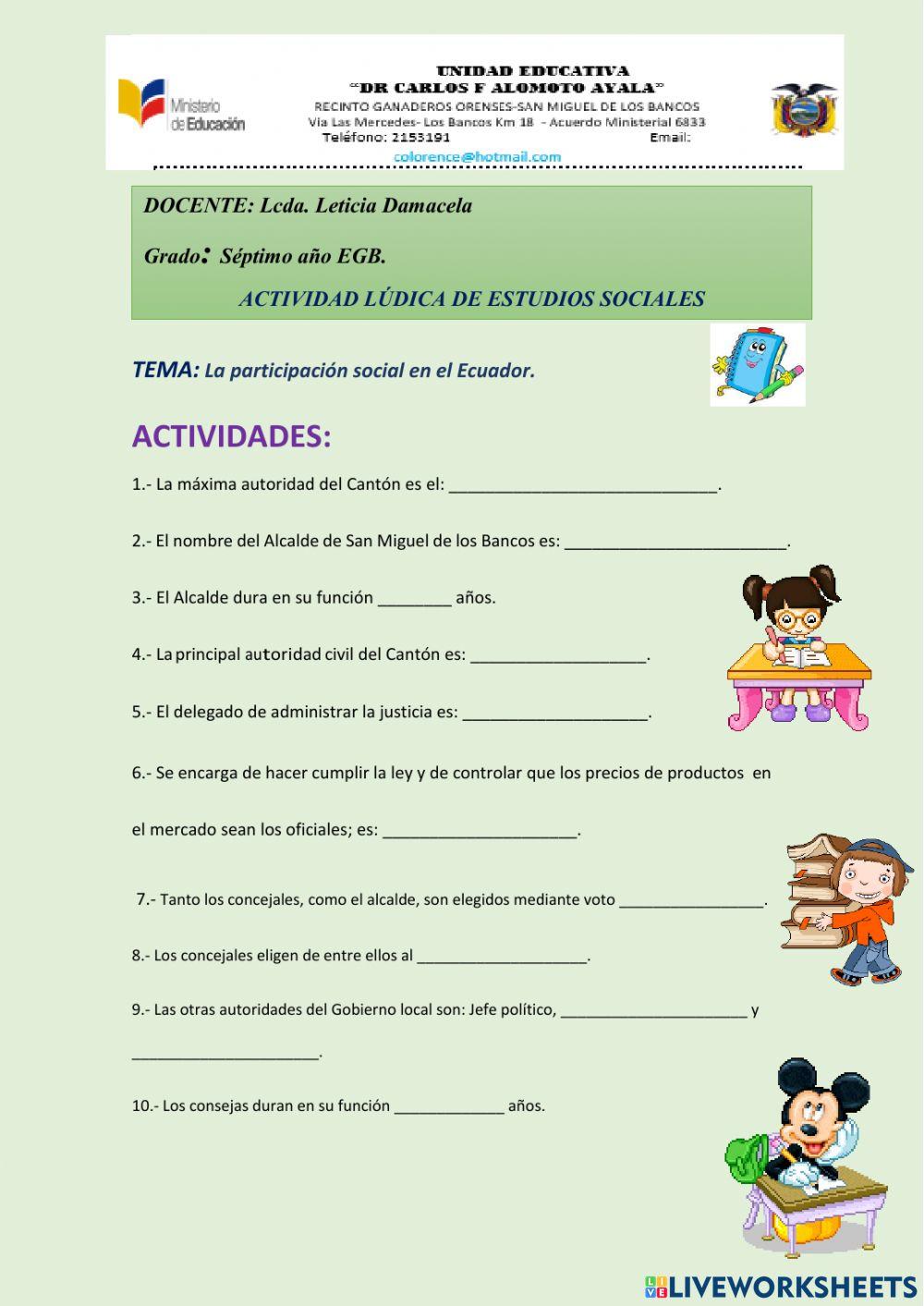 La participación social en Ecuador