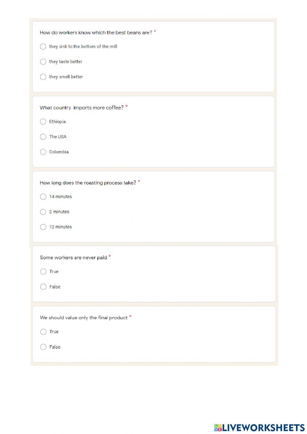 The life cycle of a cup of coffee