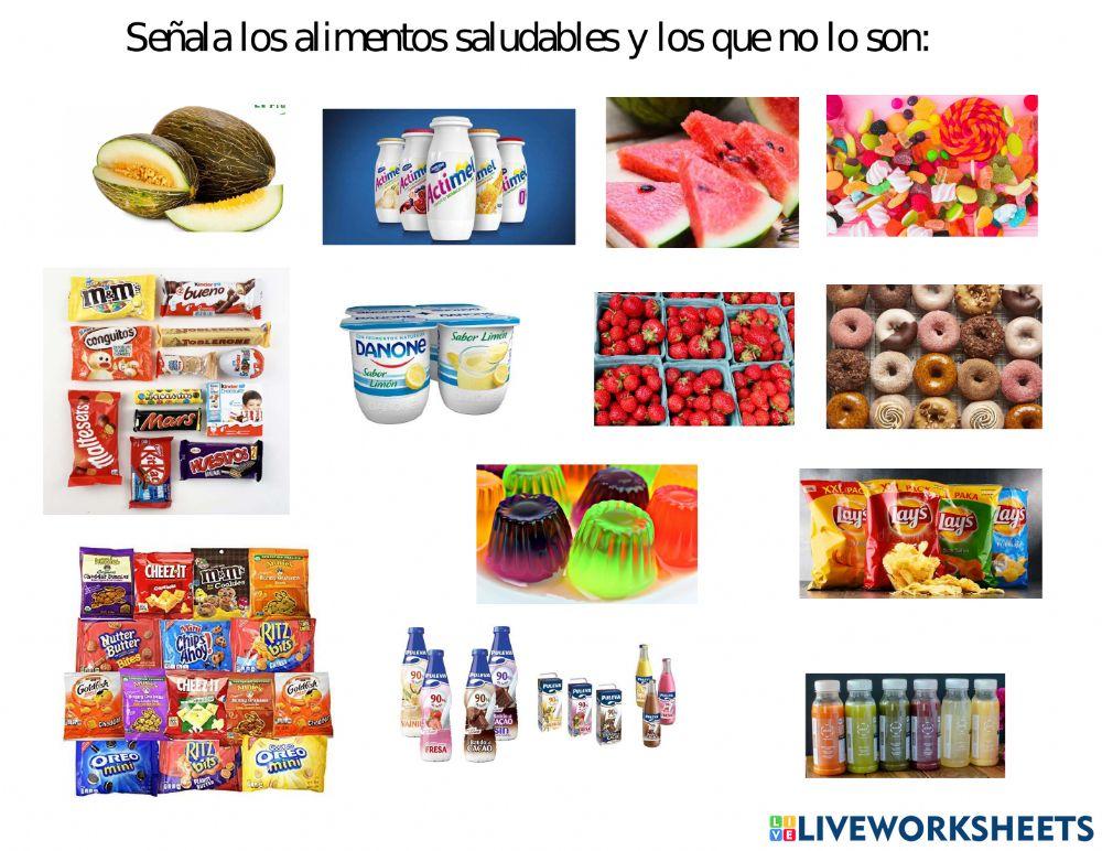 Saludable y no saludable.