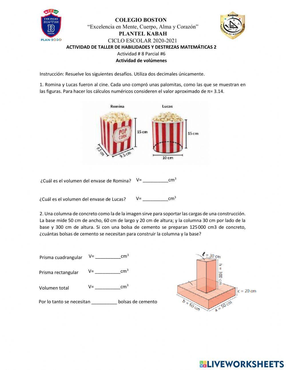 Volumen de cuerpos geométricos