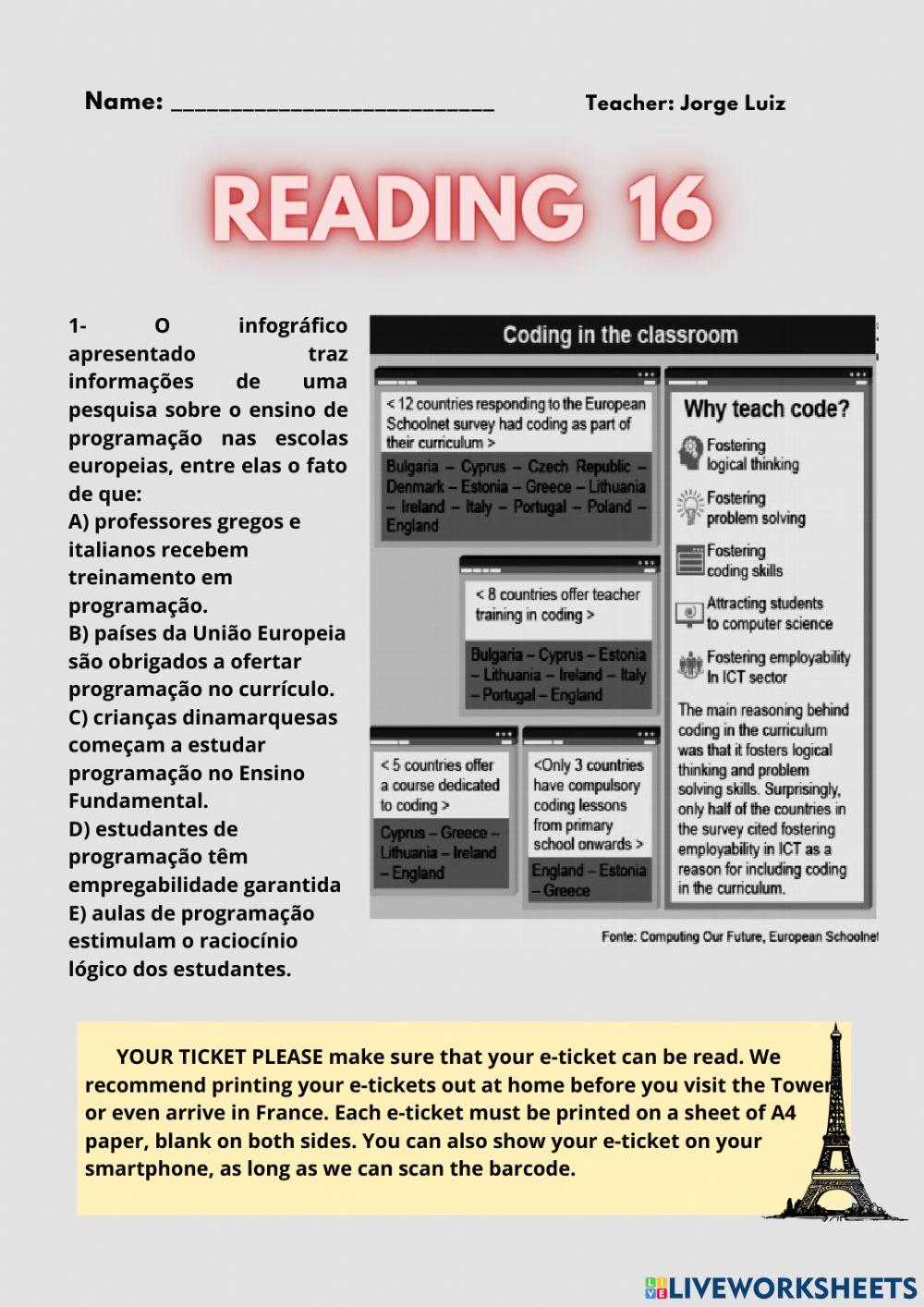 Reading test Reading test