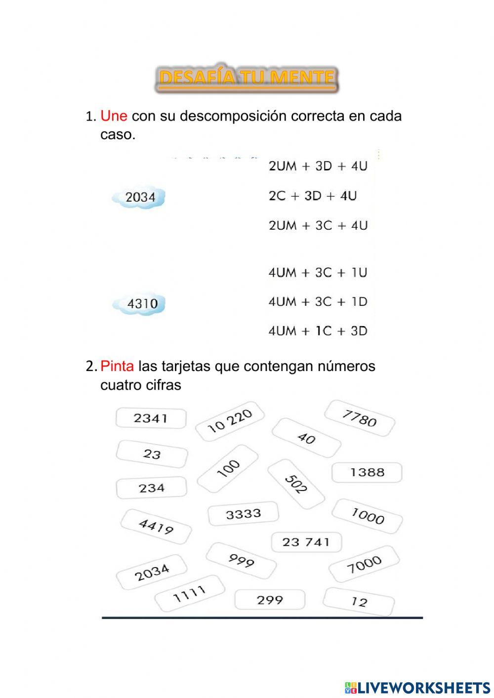 Números hasta el 999