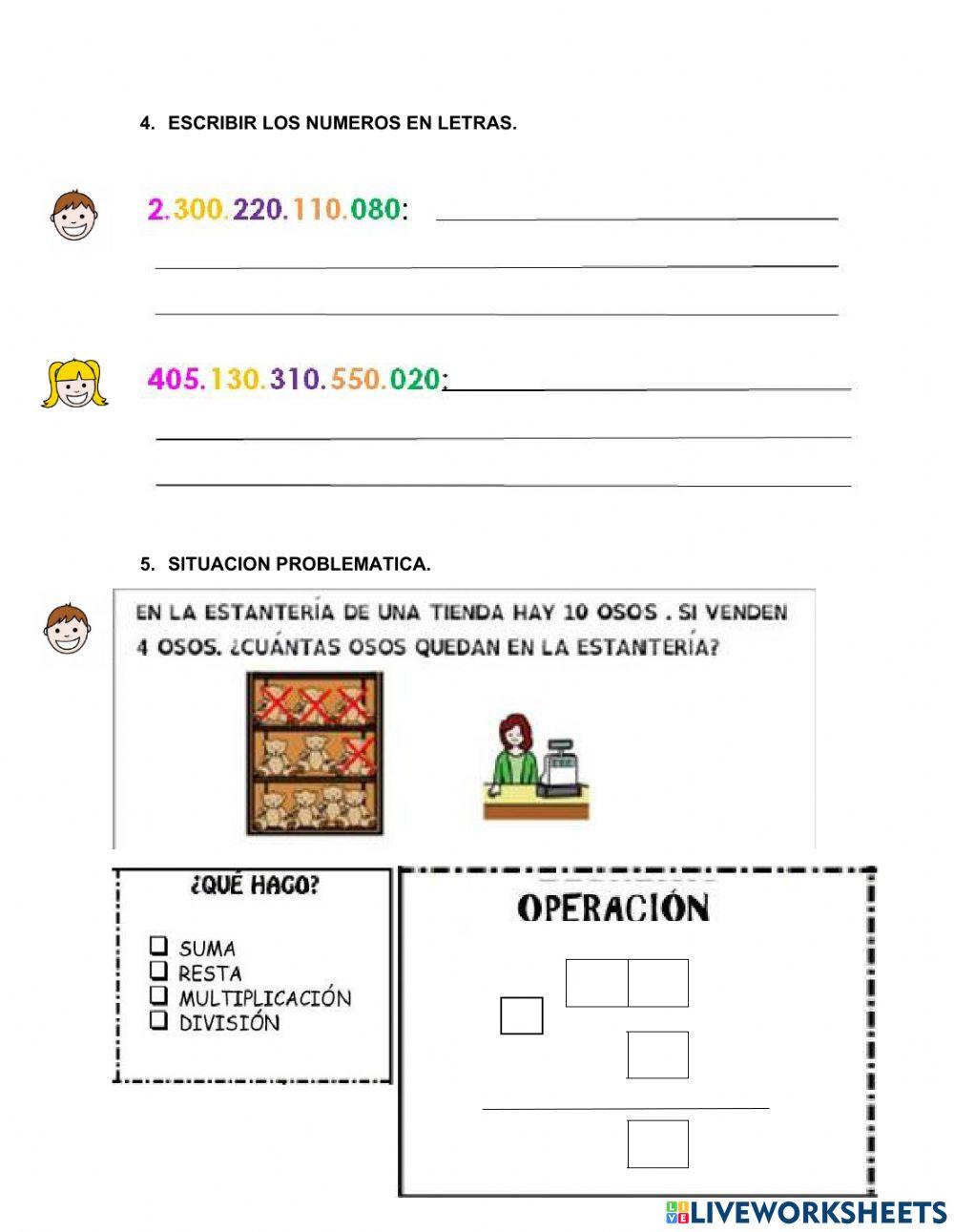 Evaluación de Matemática