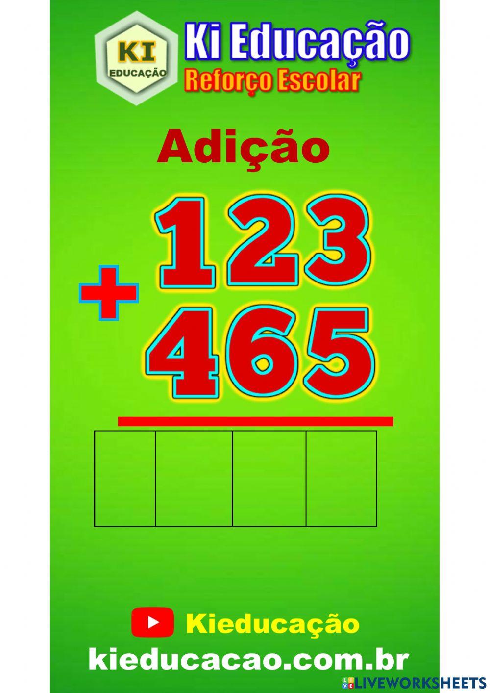 Adição com 3 dígitos