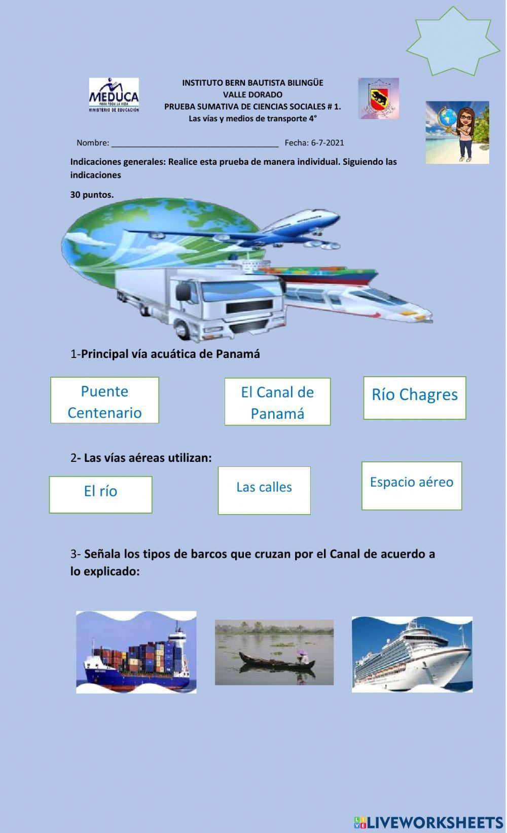 Las vías y los medios de transporte