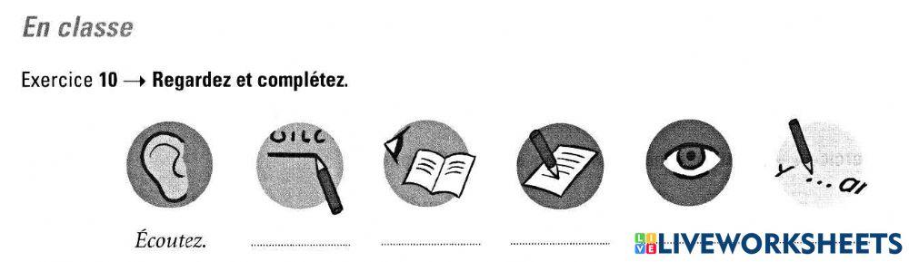 Les actions de la classe