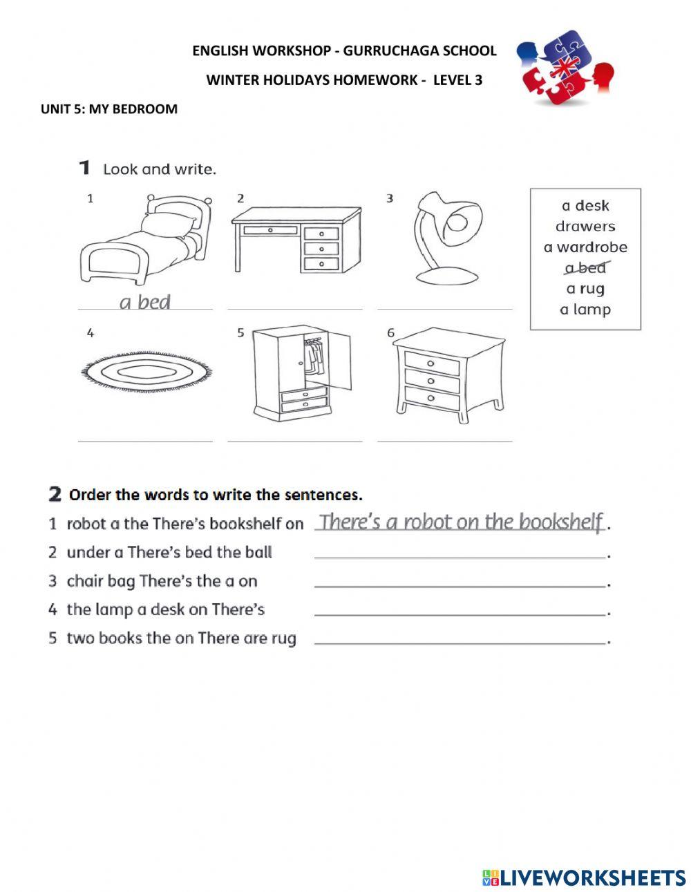 WINTER HOLIDAYS HOMEWORK GURRU LEVEL 3 - page 1