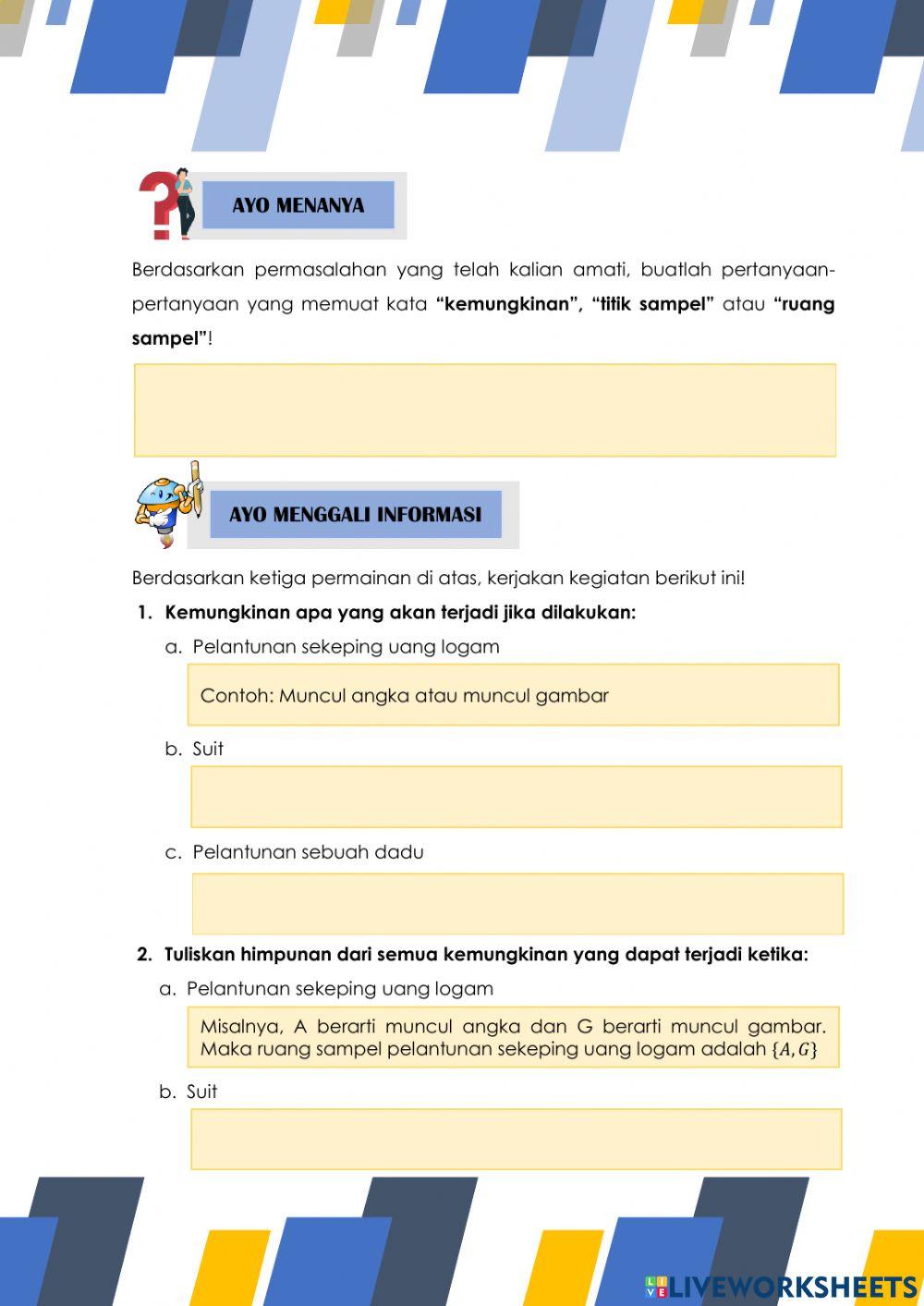 LKPD 1 Peluang Kelas VIII