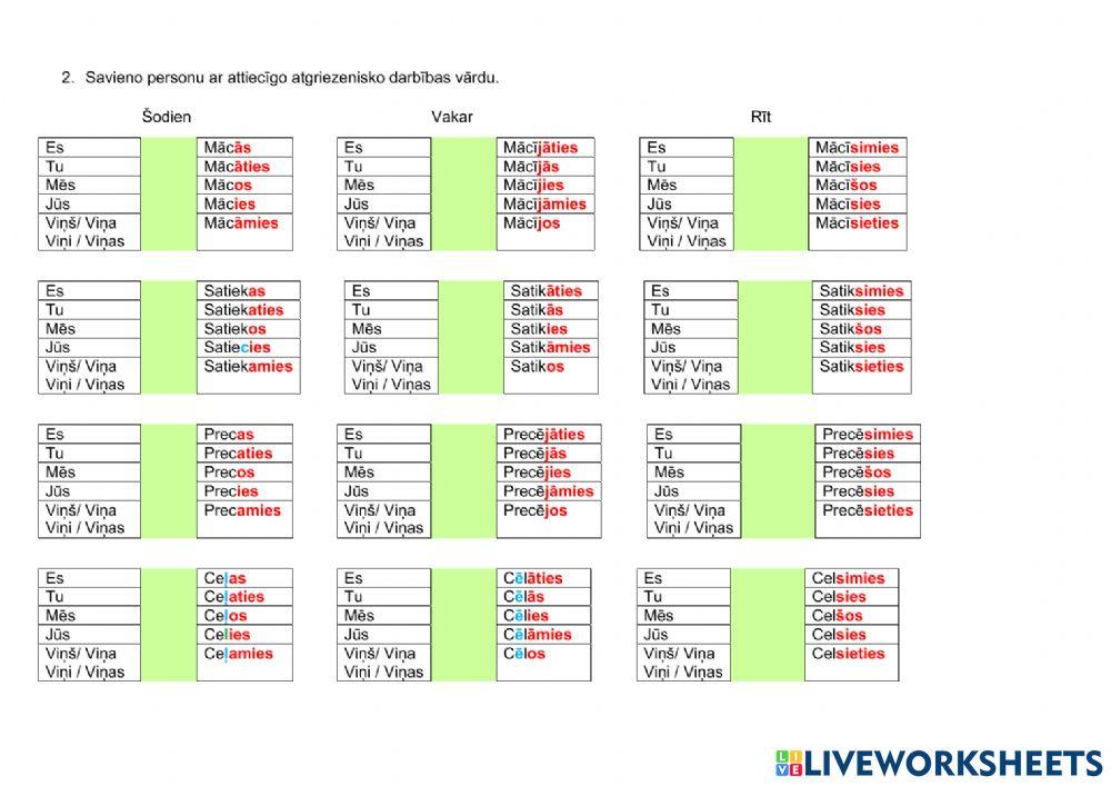 Atgriezeniskie darbības vārdi