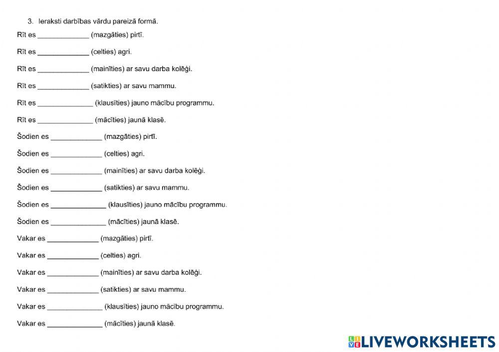 Atgriezeniskie darbības vārdi