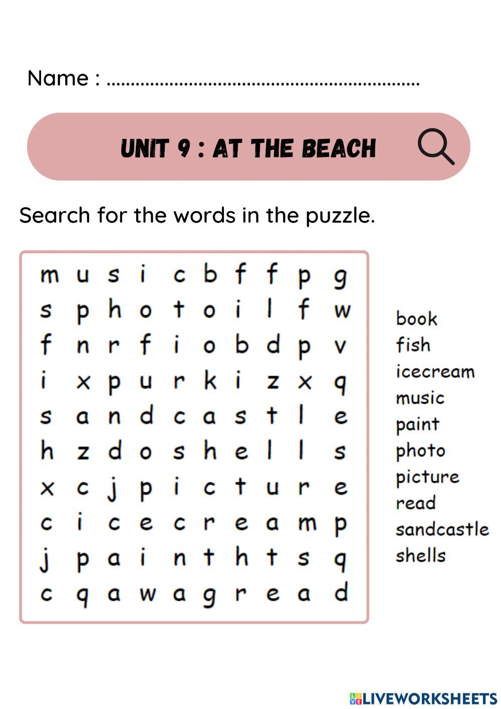 Unit 9: At The Beach