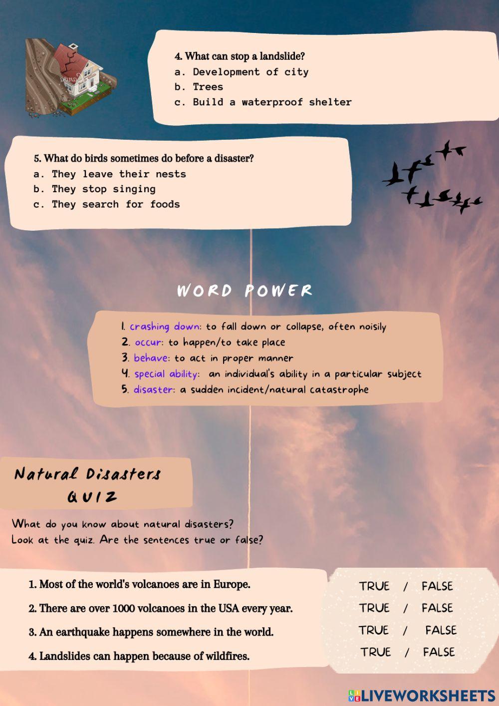 Pulse 2: Unit 3 Listening-Natural Disasters-p33