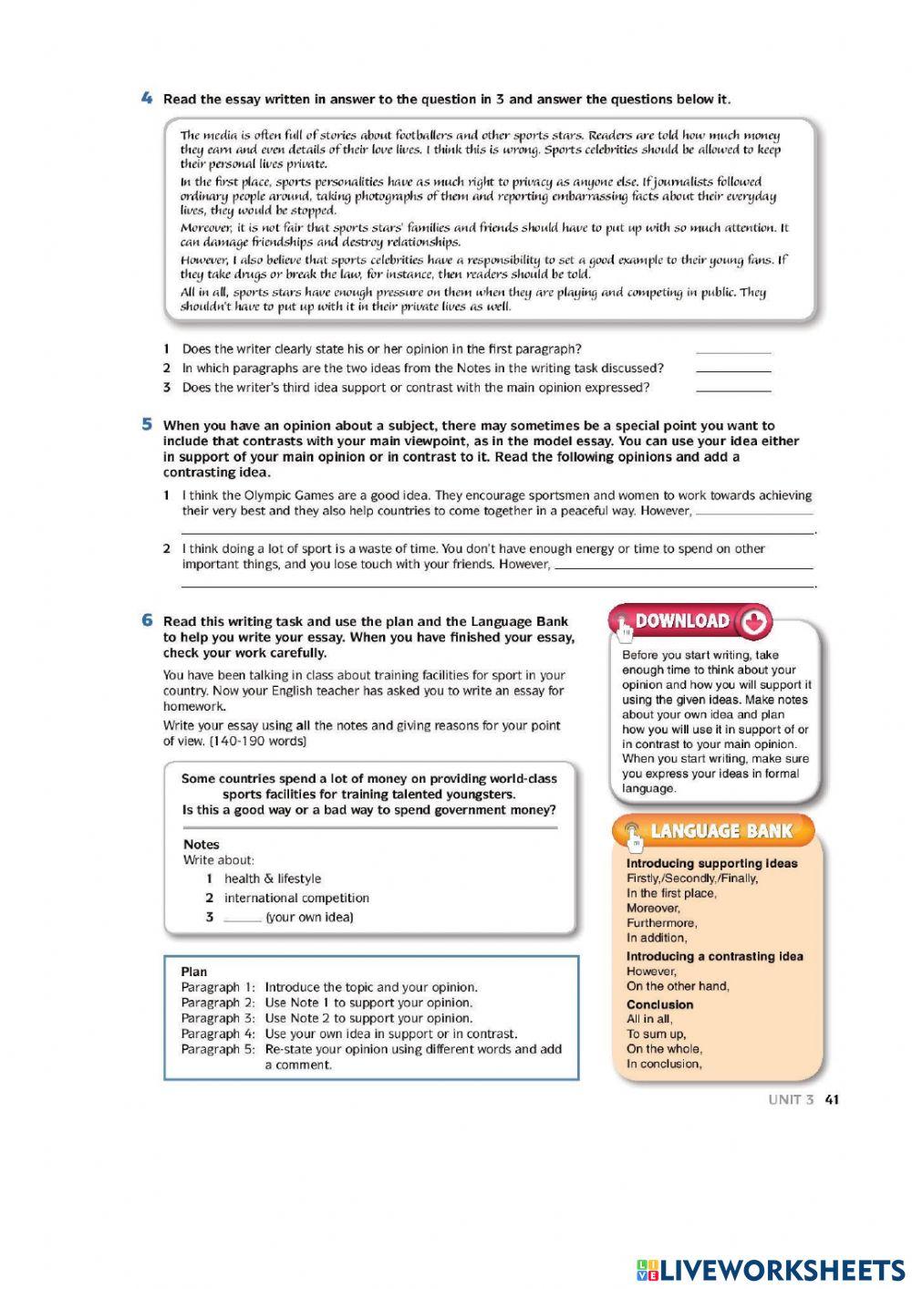 English Download Form 5 online worksheet | Live Worksheets