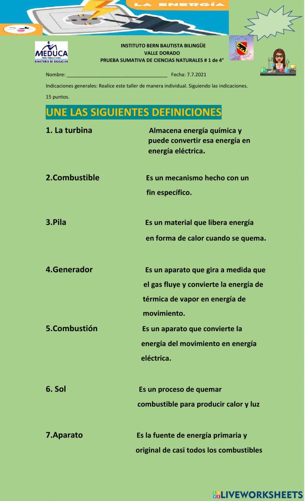 Transformación de la energía