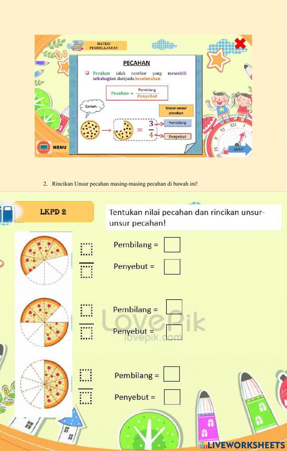 LKPD pecahan senilai kelas 4