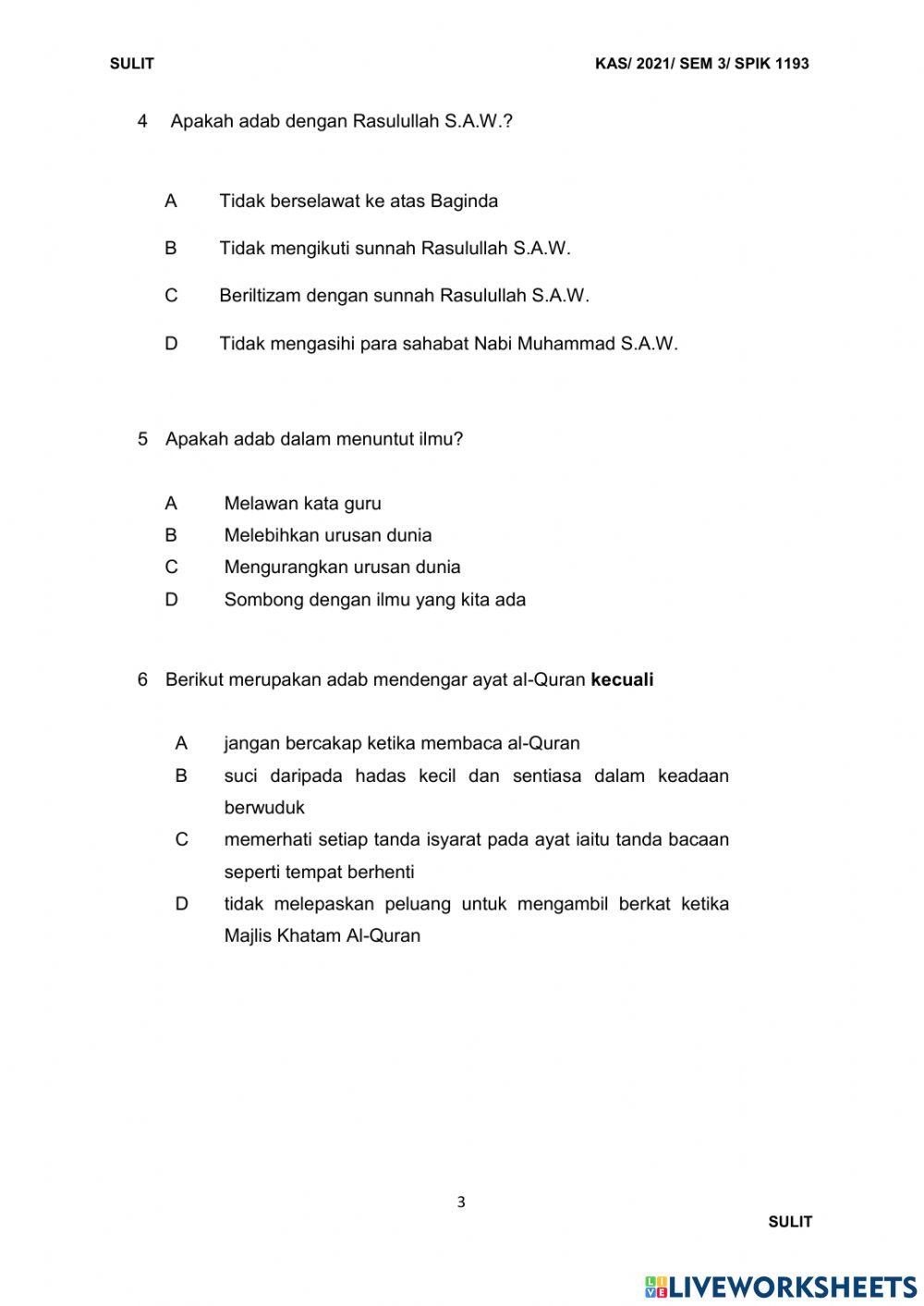 Pengantar dakwah BAH A SET 2 ( MS 1-10)