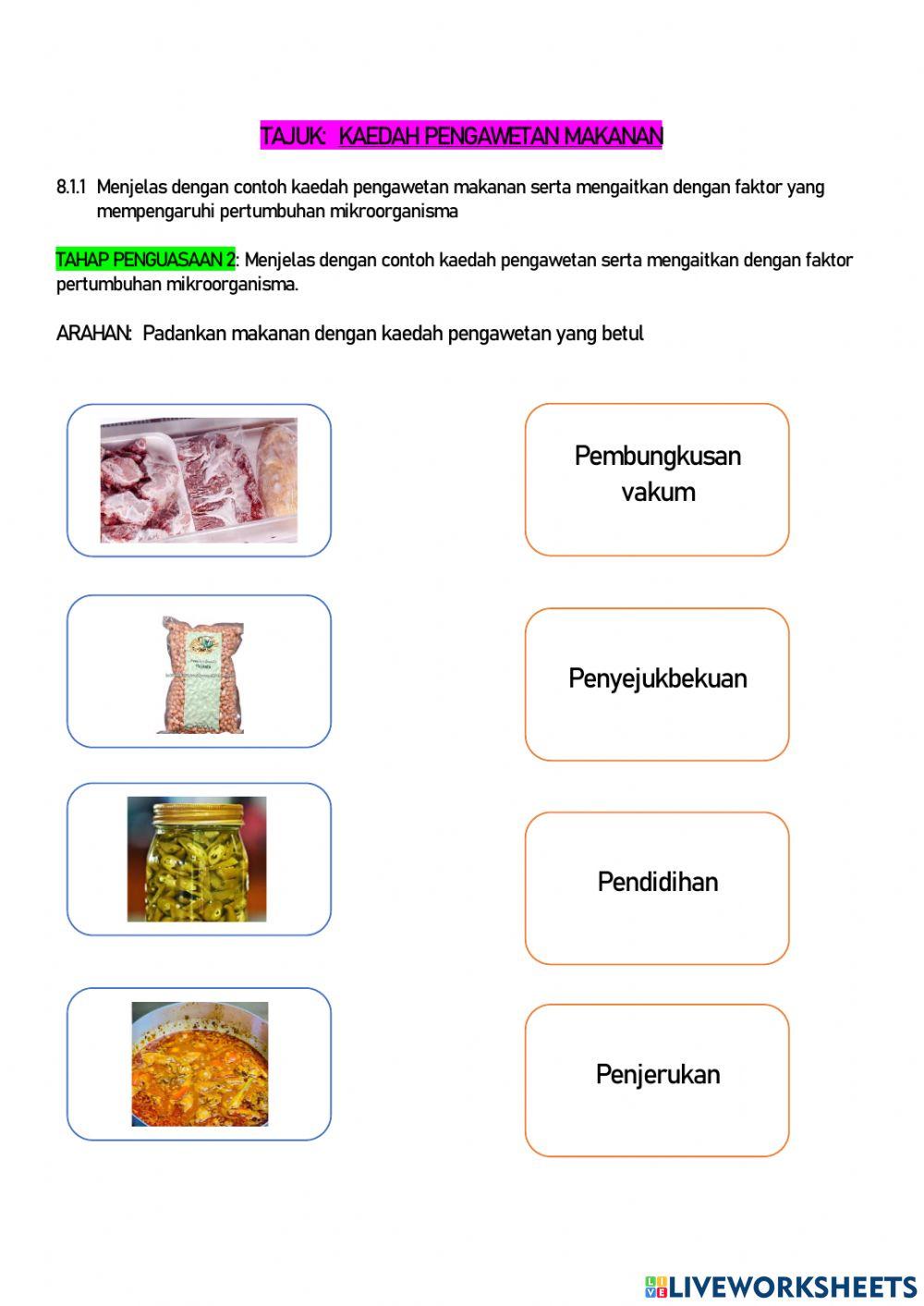 Kaedah Pengawetan Makanan