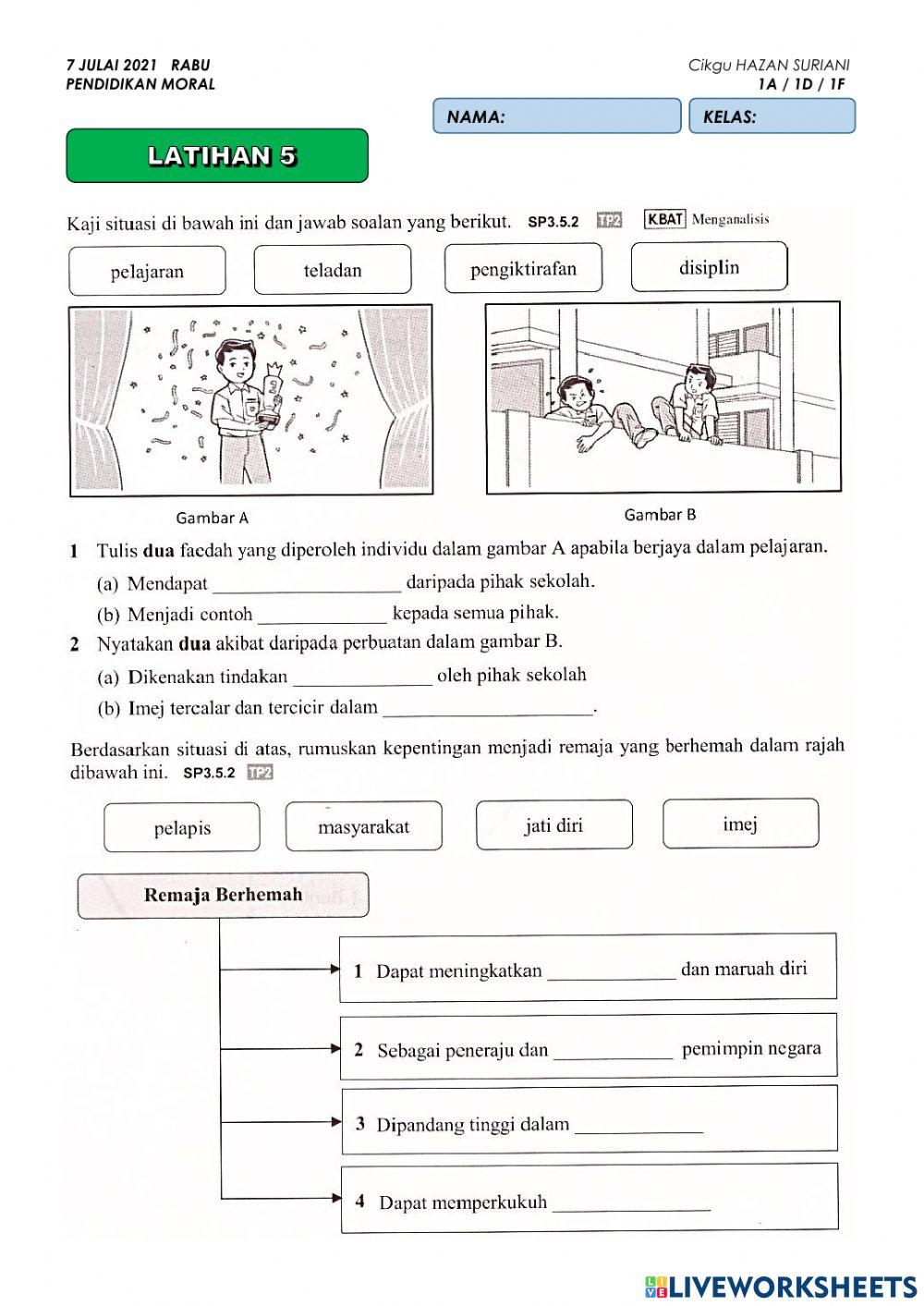 Latihan 5:Unit 12 - REMAJA BERHEMAH HARAPAN NEGARA