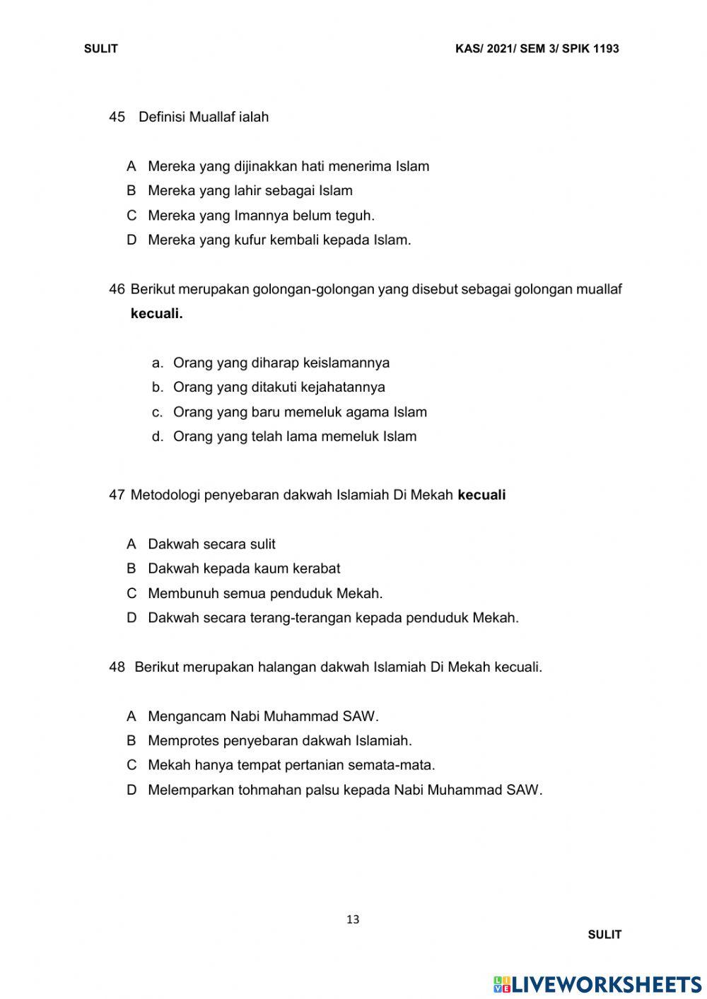 Pengantar dakwah BAH A SET 3 (MS 11-14)