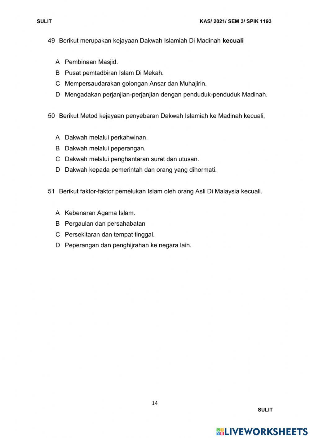 Pengantar dakwah BAH A SET 3 (MS 11-14)