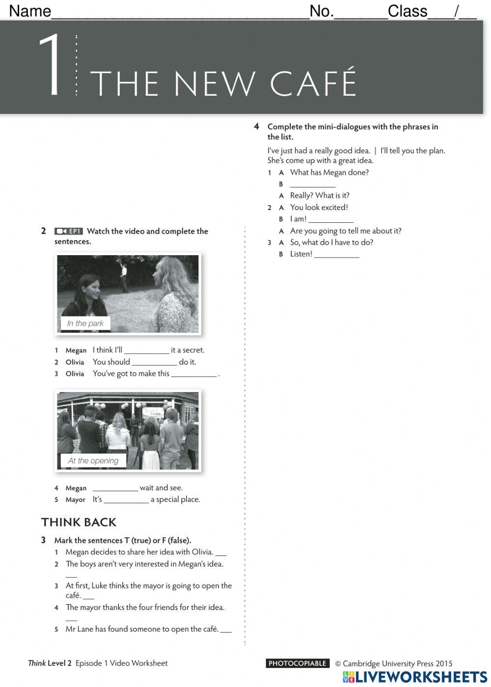 Video Episode 1 - A New Cafe Exercise