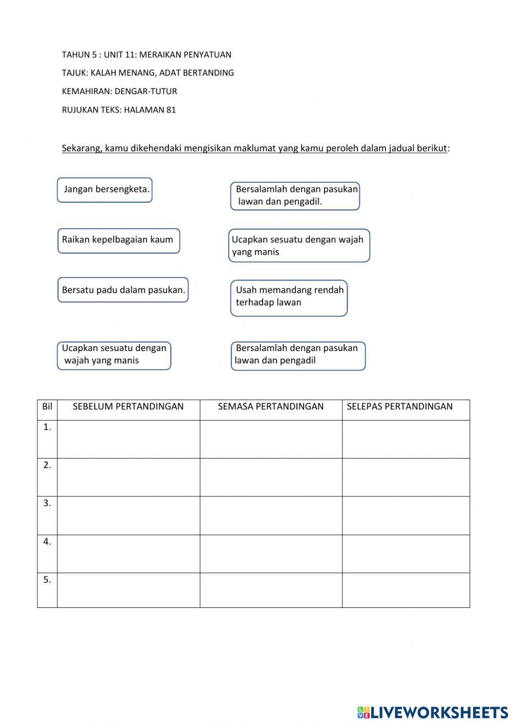 Kalah menang adat bertanding