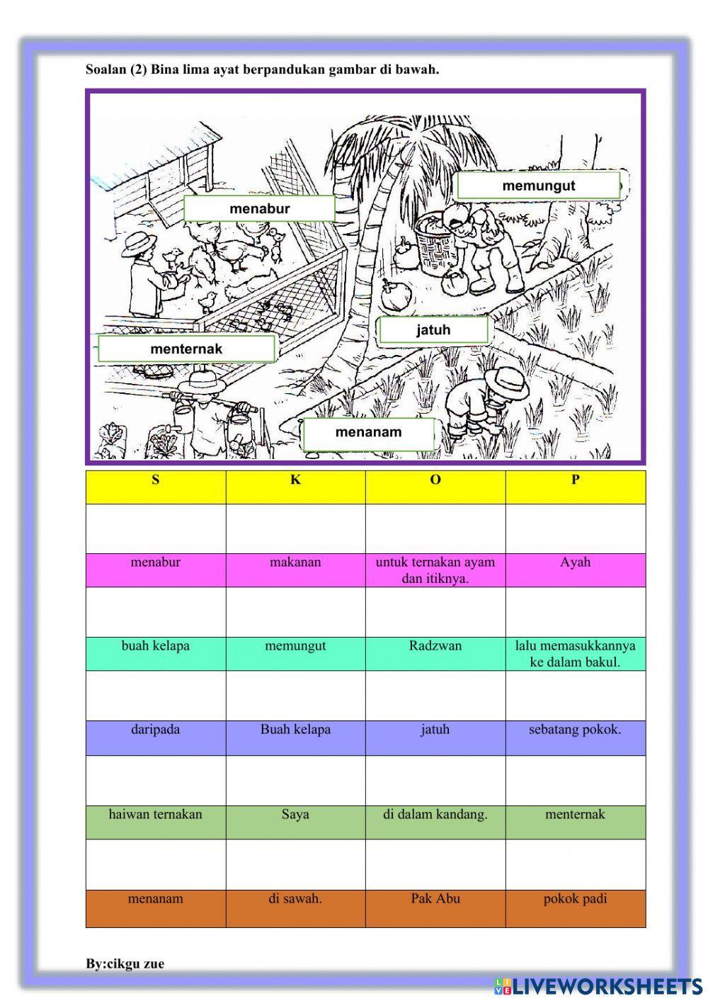 Bina ayat pertanian dan penternakan tahun 4