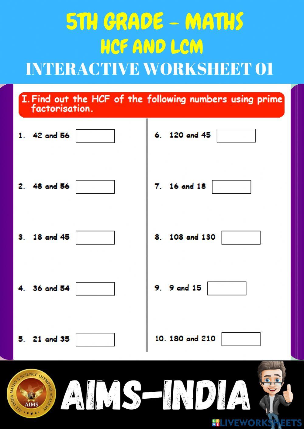 5th-maths-ps01- hcf and lcm - ch 05